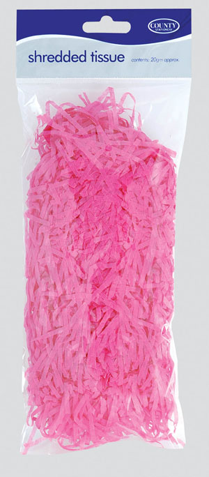 Pink Shredded Tissue Paper 20g - 1 Per Pack
